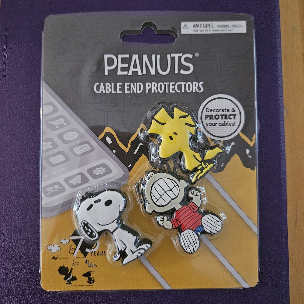 Peanuts Cable End Protectors - Snoopy, Woodstock, Linus